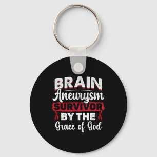 Brain Aneurysm Survivor av nåden Burgun Nyckelring