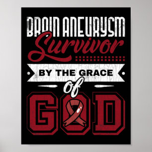 Brain Aneurysm Survivor Indestrucsible Awareness G Poster