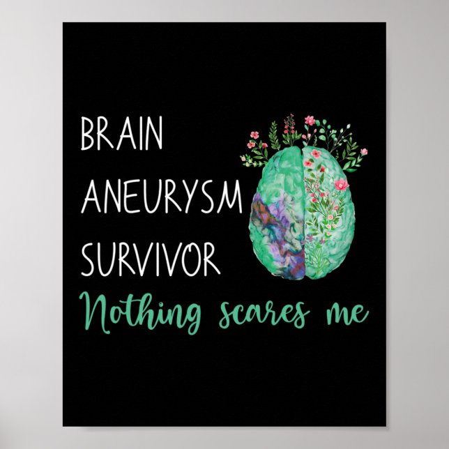 Brain Aneurysm Survivor Inget Skrämmer mig Poster (Framsidan)