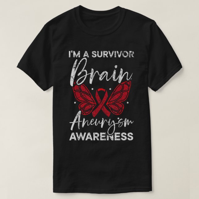 Brain Aneurysm Survivor Medical Villkor Aneurysm T Shirt (Design framsida)