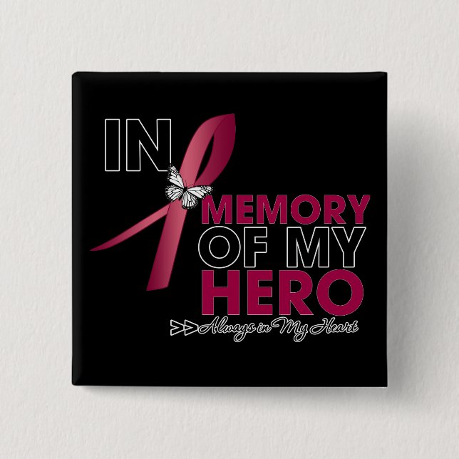 Brain Aneurysm Tribute till minnet av min Hero Knapp (Framsida)