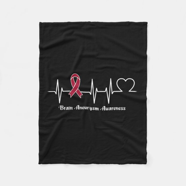 Brain Aneurysm Warrior Fleecefilt (Framsidan)