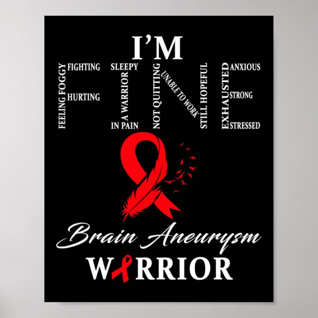 Brain Aneurysm Warrior Jag är Bra Poster (Framsidan)