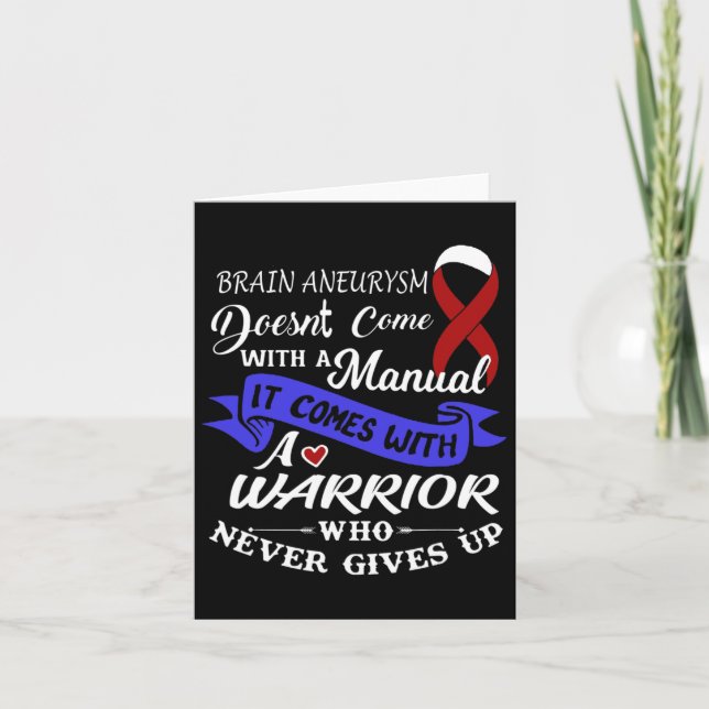 Brain Aneurysm Warrior Kort (Framsida)