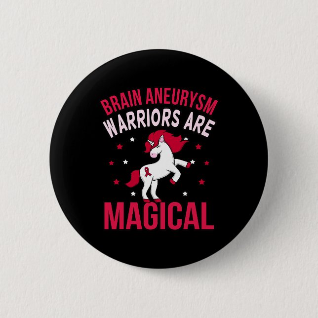 Brain Aneurysm Warriors Magic Awareness Månth Gr Knapp (Framsida)