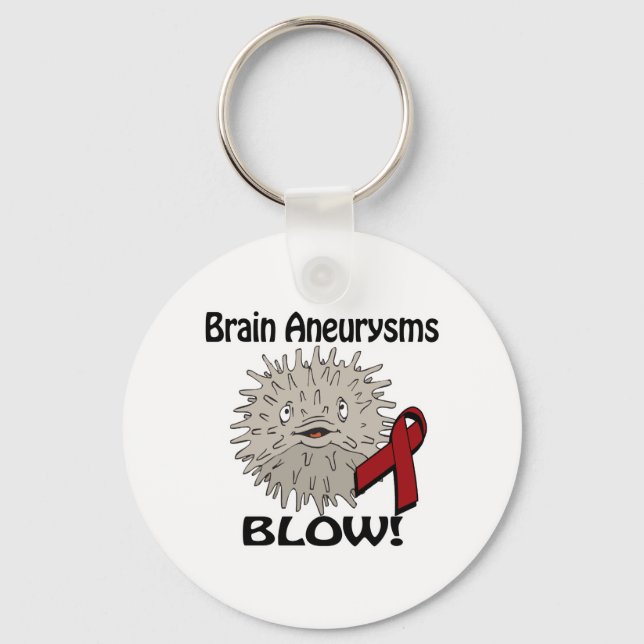 Brain Aneurysms Blows Awareness Design Nyckelring (Framsida)