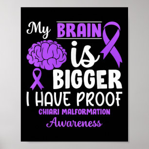 Brain är större Chiari Missformation Awareness Poster