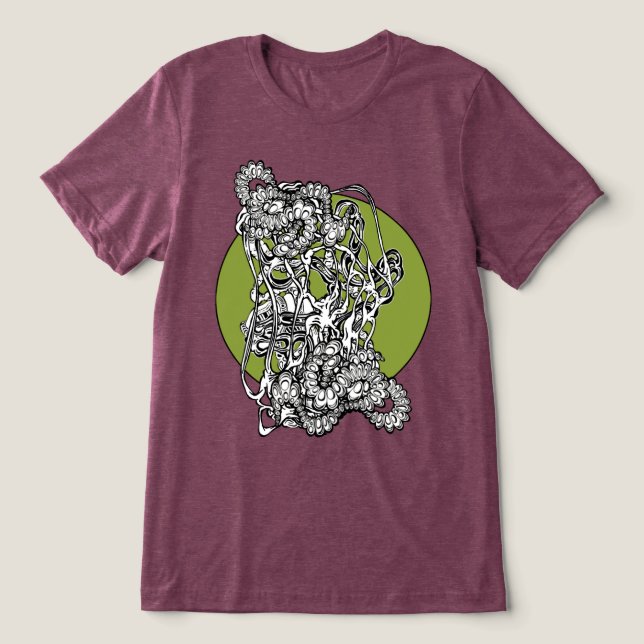 Brain Bending Trippy Surrealist Abstrakt Art T Shirt (Design Framsida)