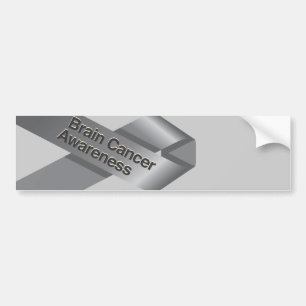 Brain Cancer Awareness Bumper Sticker Bildekal
