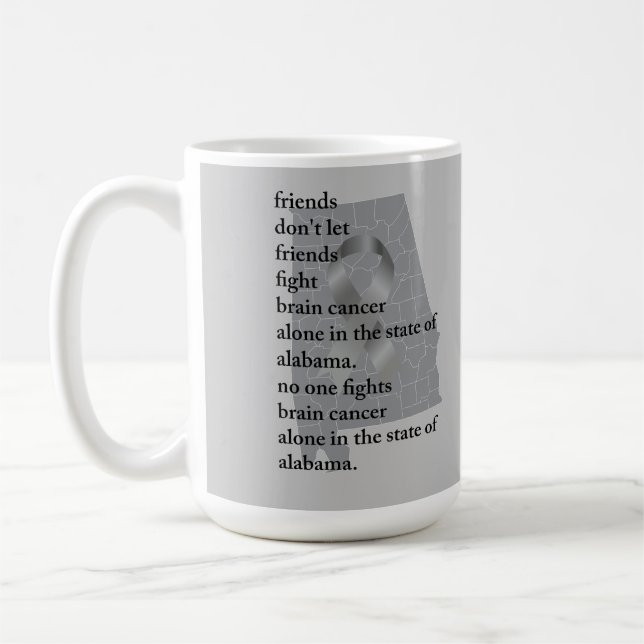 Brain Cancer Awareness in Alabama  Kaffemugg (Vänster)