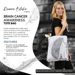 Brain Cancer Awareness Tote Bag Tygkasse