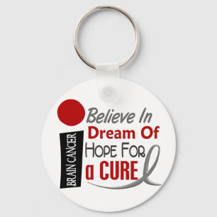 Brain Cancer BELIEVE DREAM HOPE Nyckelring