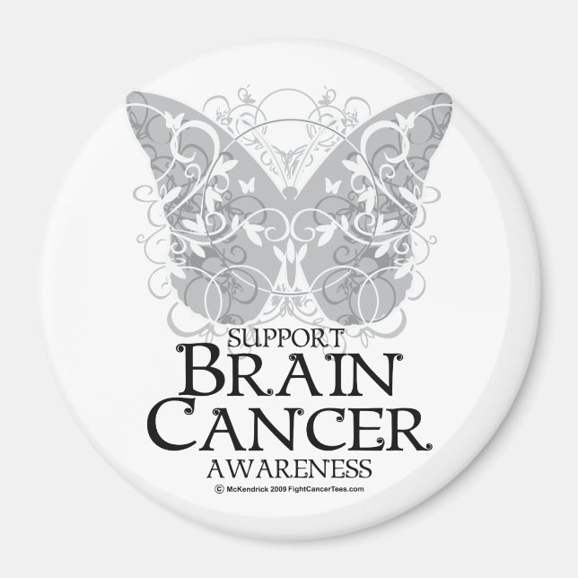 Brain Cancer Butterfly Magnet (Framsidan)