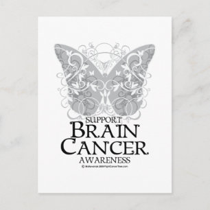 Brain Cancer Butterfly Vykort