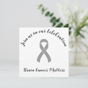 Brain Cancer End of Chemo Party Investigation Inbjudningar