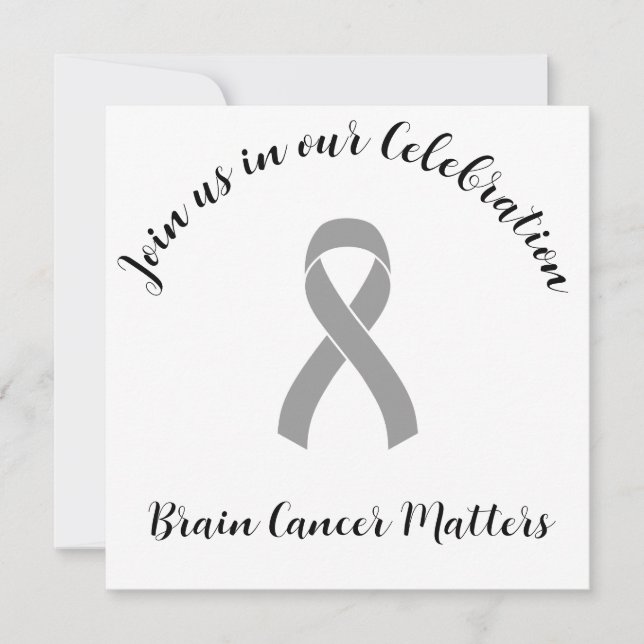 Brain Cancer End of Chemo Party Investigation Inbjudningar (Framsida)