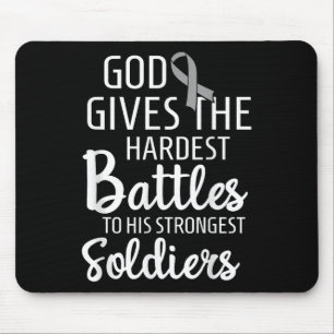 Brain Cancer Fighter Survivor Motivational Grått R Musmatta