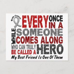 Brain Cancer HERO Best Friend Vykort