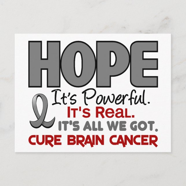 Brain Cancer HOPE 1 Vykort (Framsida)