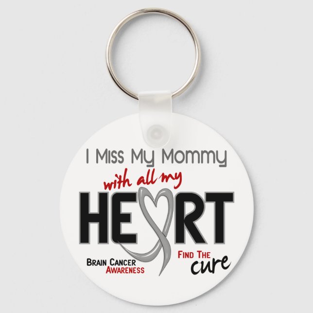 Brain Cancer I MISS MY MAMMA Nyckelring (Framsida)