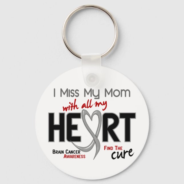 Brain Cancer I MISS MY MAMMA Nyckelring (Framsida)