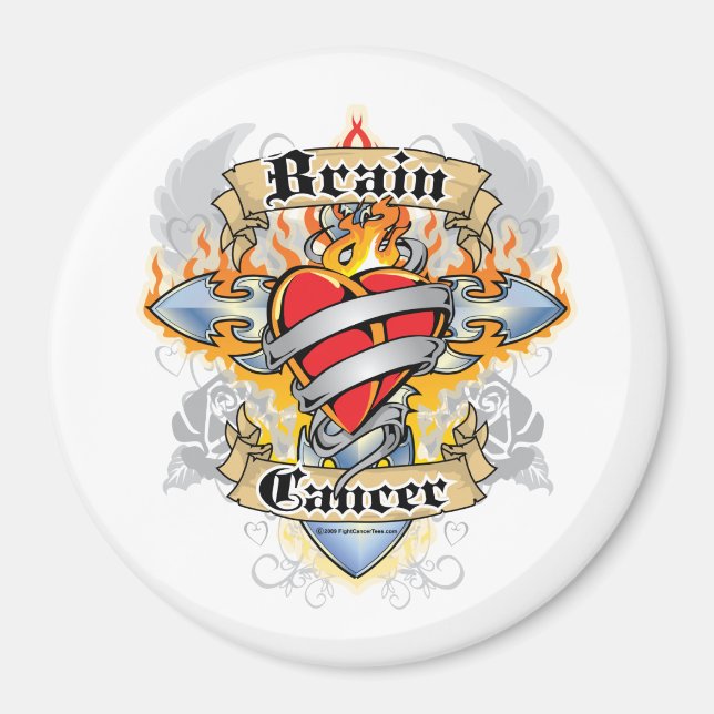 Brain Cancer Kor & Heart Magnet (Framsidan)