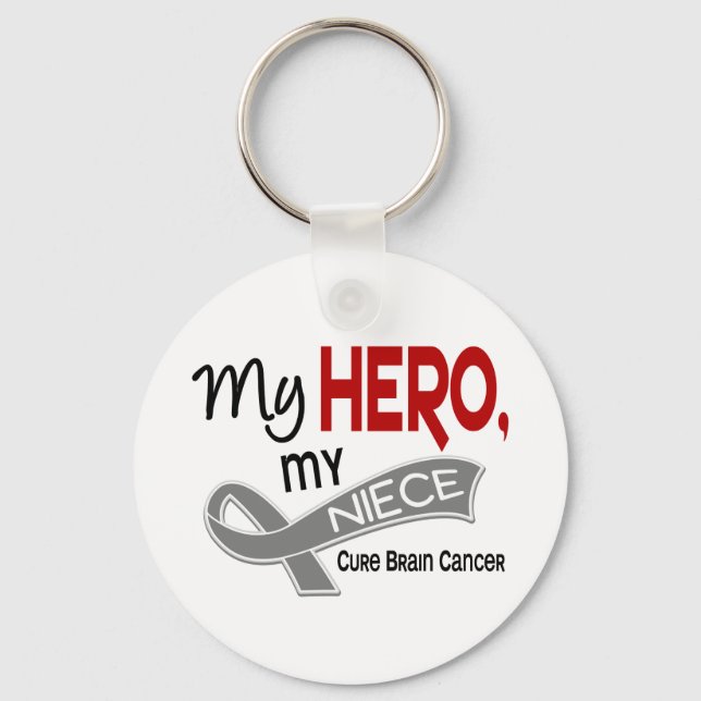Brain Cancer MY HERO MY NIECE 42 Nyckelring (Framsida)