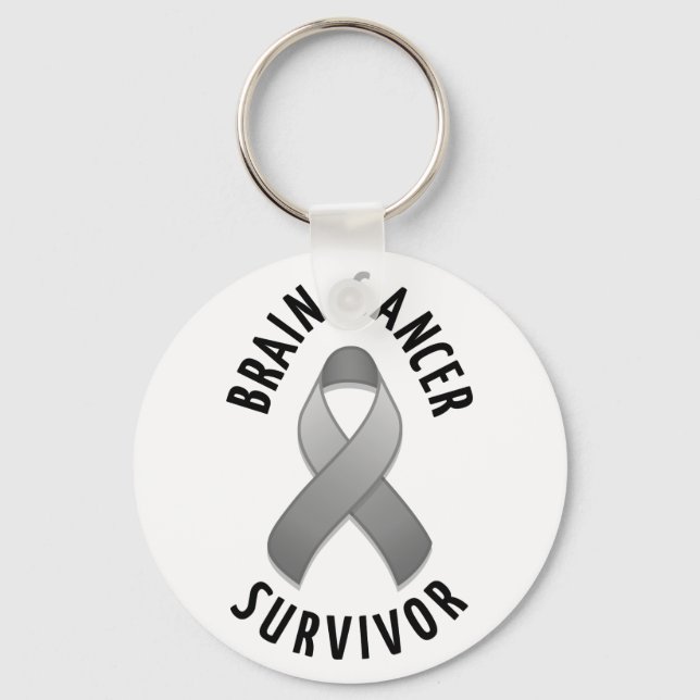 Brain Cancer Survivor Keychain Nyckelring (Framsida)