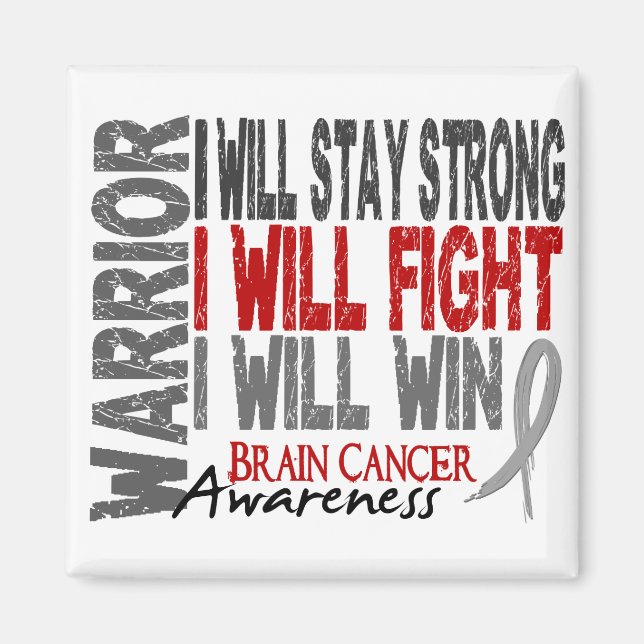 Brain Cancer Warrior Magnet (Framsidan)