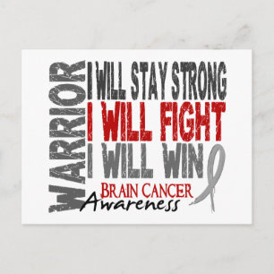 Brain Cancer Warrior Vykort