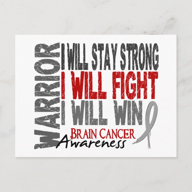 Brain Cancer Warrior Vykort (Framsida)
