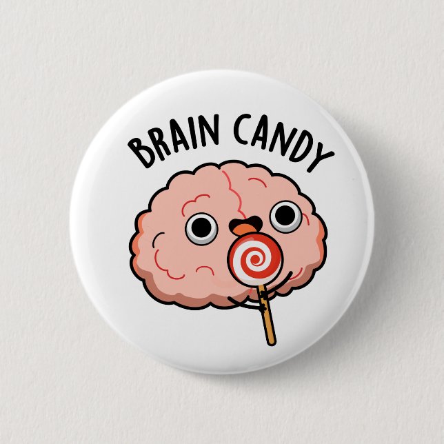 Brain Candy Funny Brain Anatomy Pun Knapp (Framsida)