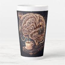 Brain Coffee Machine Latte Mugg – Rolig Neuroveten
