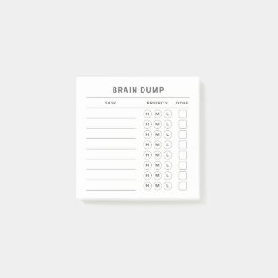 Brain Dump - prioritetsordning för att få det gjor Post-it Block