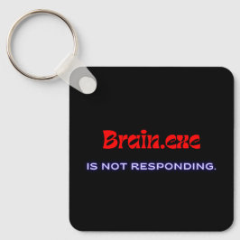 Brain.exe is Not Responding – Metal Square Nyckelring