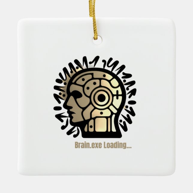 Brain.exe Laddar… Julgransprydnad Keramik (Framsida)
