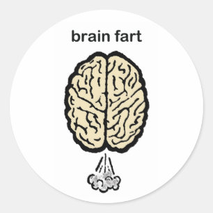 Brain Fart Runt Klistermärke