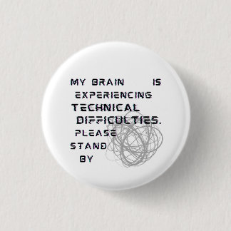 Brain Fog Button Fibromyalgia Pin Badge Knapp