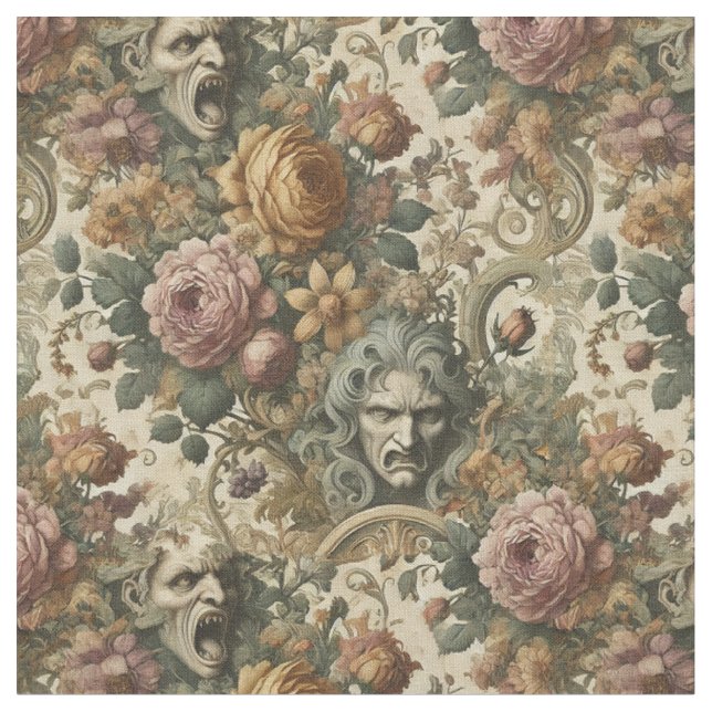 Brain Fog - Gothic Victorian Classic Tile Tyg (Närbild)