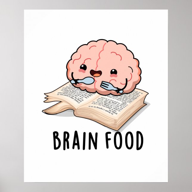 Brain Food Funny Anatomy Pun Poster (Framsidan)