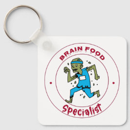 Brain Food Specialist zombie-hjärnan Nyckelring