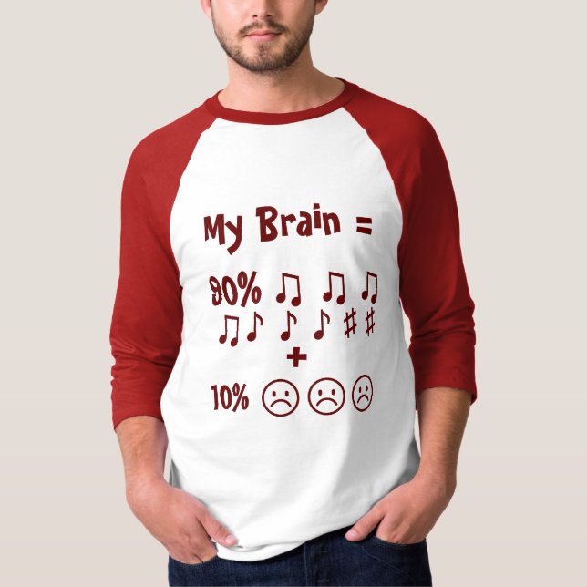 Brain Formula: Funny Quote Raglan T Shirt (Framsida)