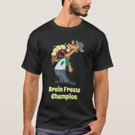 Brain Freeze Champion Ice Cream Funny Tecknad T Shirt