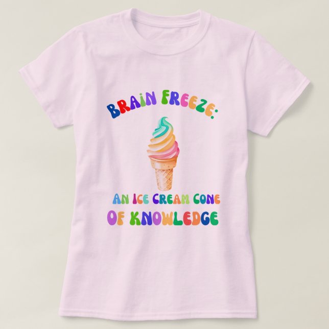 Brain Freeze: En glass of Knowledge T Shirt (Design framsida)