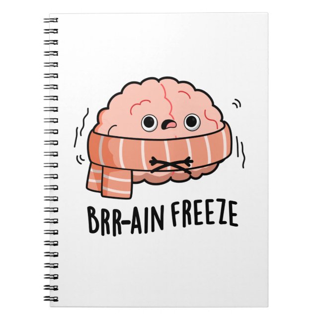 Brain Freeze Funny Biology Anatomy Pun Anteckningsbok (Framsidan)