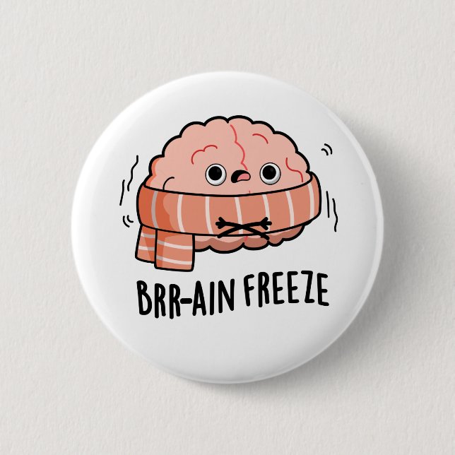 Brain Freeze Funny Biology Anatomy Pun Knapp (Framsida)
