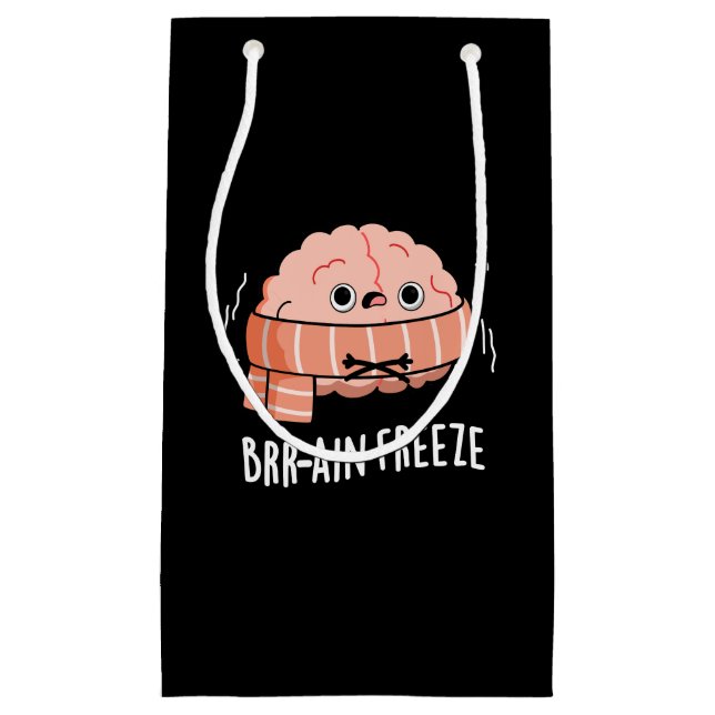 Brain Freeze Funny Biology Anatomy Pun Mörk BG (Framsidan)