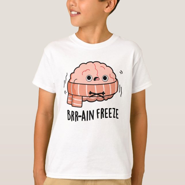 Brain Freeze Funny Biology Anatomy Pun T Shirt (Framsida)
