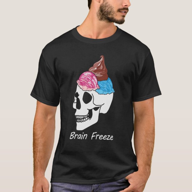 Brain Freeze Ice Cream I Kärlek Ice Cream T Shirt (Framsida)