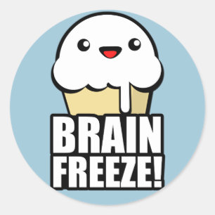 Brain Freeze Runt Klistermärke
